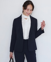 【手洗い可／日本製／伸縮性／スーツ可】テーラードジャケット