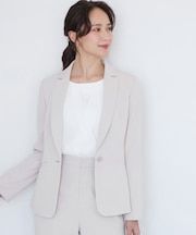 【手洗い可／日本製／伸縮性／スーツ可】テーラードジャケット