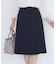 【手洗い可／日本製／伸縮性／スーツ可】セミフレアースカート
