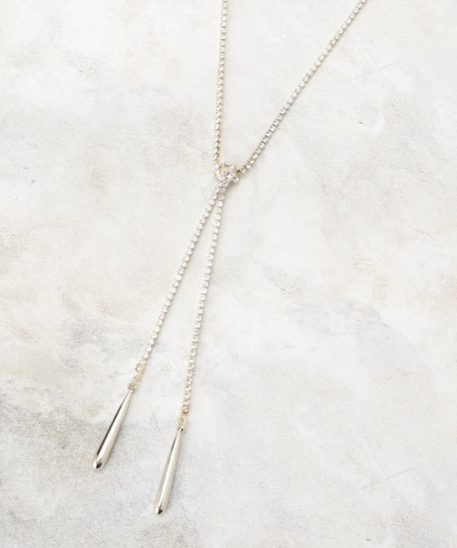 スイングダイヤチェーン／キラキラ／大人ネックレス／華やか