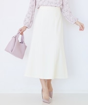 【手洗い可／日本製／ウエスト後ろゴム仕様】マーメイドシルエットのスカート