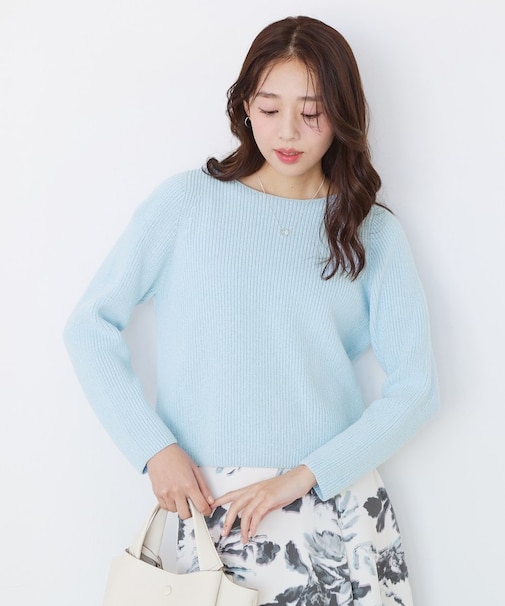 【手洗い可／日本製】ミドルゲージ軽やかニットトップス