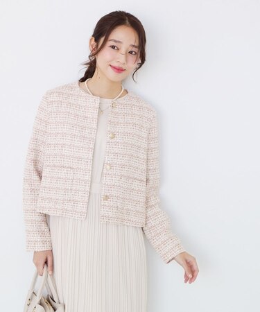 【ON/OFF着回し】カラーツイードジャケット