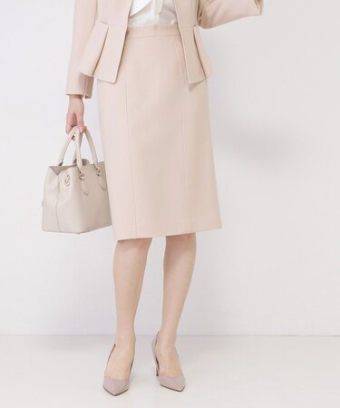 【手洗い可／日本製／スーツ可】タイトシルエットスカート