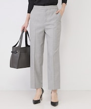 【手洗い可／日本製／スーツ可】センタープレス入りテーパードパンツ