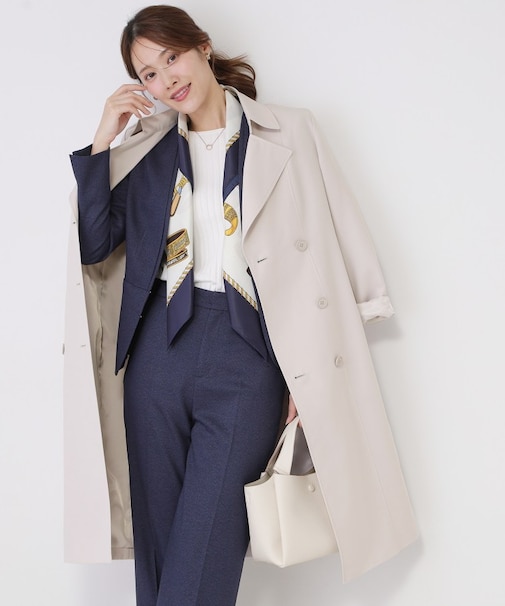 【撥水／細見えシルエット】きれいめトレンチコート