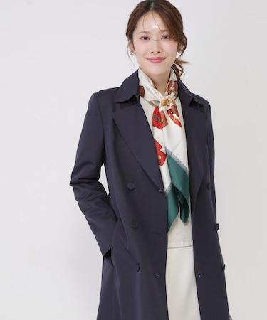 【撥水／細見えシルエット】きれいめトレンチコート