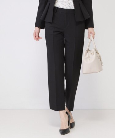 【手洗い可／日本製／スーツ可】センタープレス入りストレートパンツ