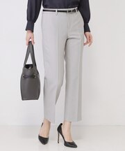 【手洗い可/日本製/スーツ可】センタープレス入りストレートパンツ