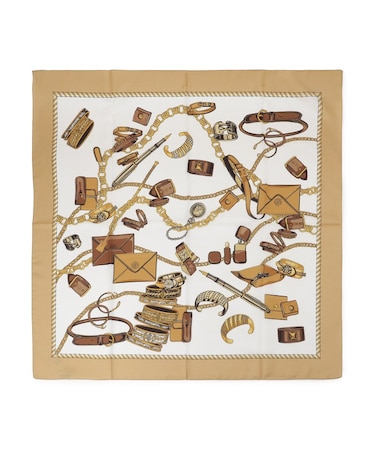 【ベルトチェーン柄/アクセチェーン柄】スカーフ