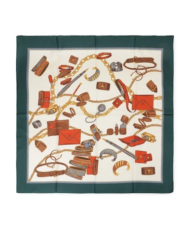 【ベルトチェーン柄/アクセチェーン柄】スカーフ