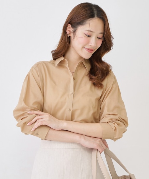 【手洗い可／ソフトな風合い】シアーローンシャツ