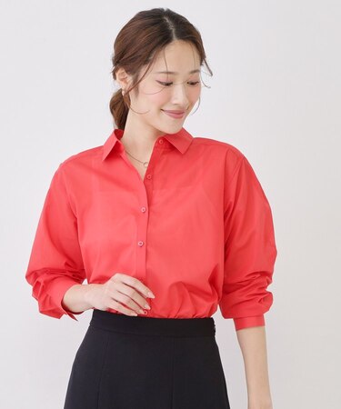 【手洗い可／ソフトな風合い】シアーローンシャツ