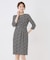 【手洗い可／日本製／ジャージ素材】ジオメトリック柄ワンピース