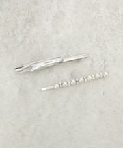 バレッタ ヘアピンセット／2点セット／パール調使い