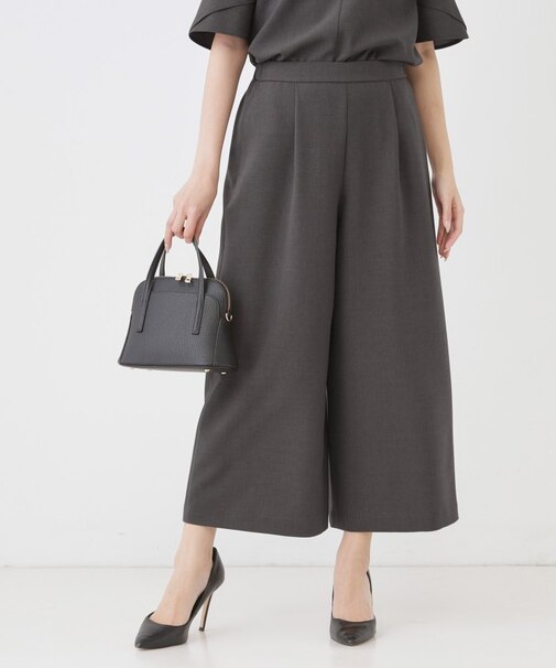 【手洗い可／日本製／セットアップ可】ワイドパンツ