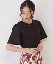 【手洗い可／日本製】シアースリーブニット