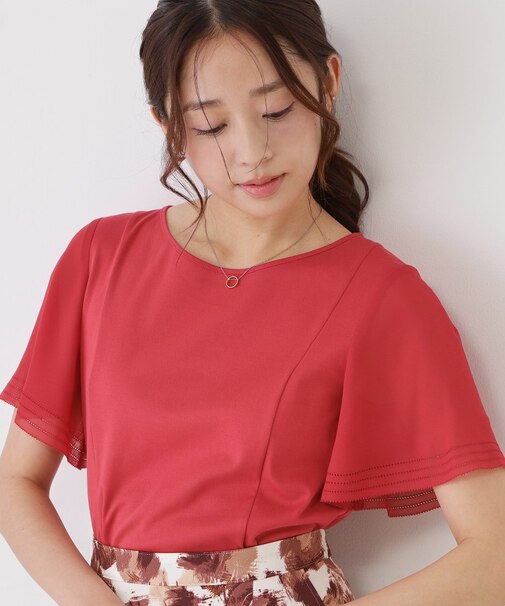【手洗い可】フレアスリーブカットソー