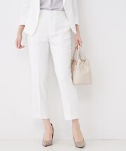 【手洗い可/日本製/セットアップ可】麻調合繊テーパードパンツ