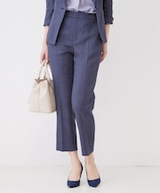 【手洗い可/日本製/セットアップ可】麻調合繊テーパードパンツ