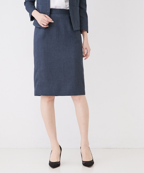 【手洗い可／日本製／セットアップ可】リネンライク タイトスカート