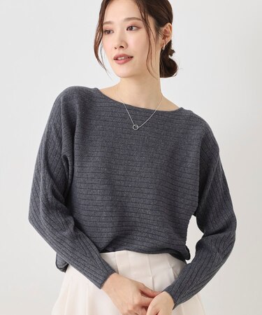 【手洗い可/日本製】ラメ混 ドルマンニット