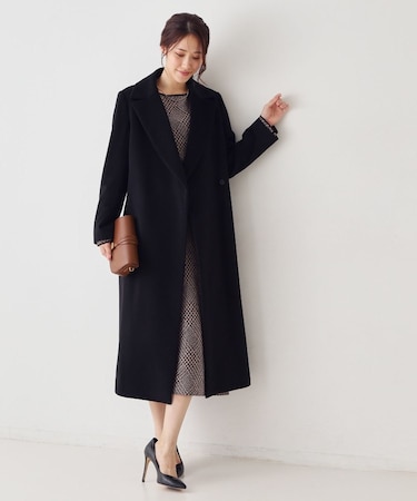 【カシミヤ100％】ロングガウンコート