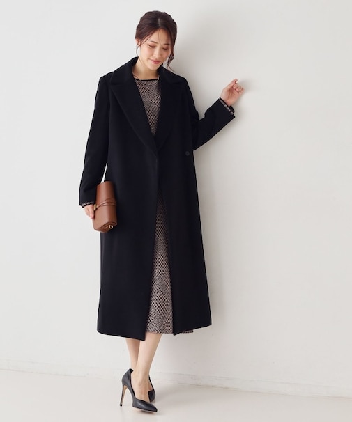 【カシミヤ100％】ロングガウンコート