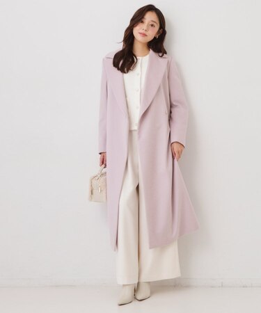 【カシミヤ100％】ロングガウンコート