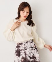 【手洗い可／日本製】異素材コンビカットソー