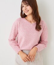 【手洗い可/日本製】3色杢ニットプルオーバー