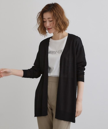 【接触冷感/UVカットetc】夏に嬉しい機能付き！ベーシックロングカーディガン