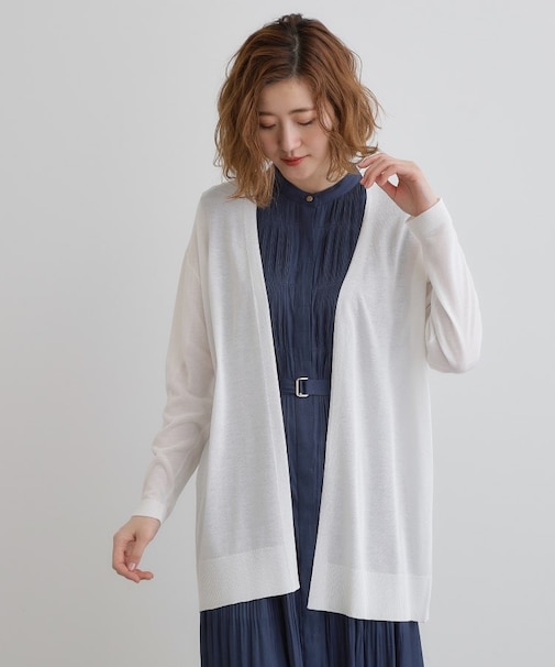 【接触冷感/UVカットetc】夏に嬉しい機能付き！ベーシックロングカーディガン