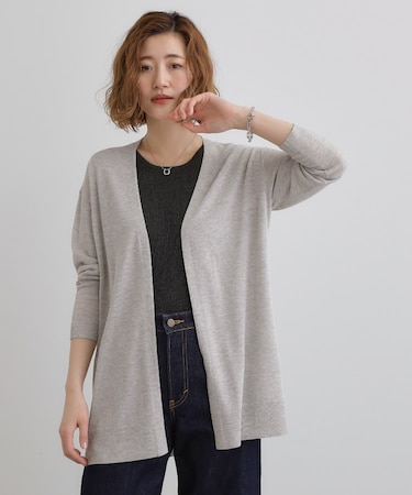 【接触冷感/UVカットetc】夏に嬉しい機能付き！ベーシックロングカーディガン
