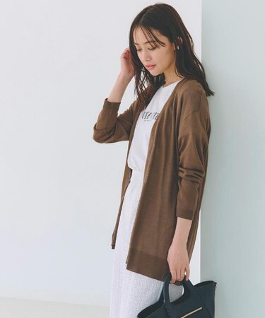 【接触冷感/UVカットetc】夏に嬉しい機能付き！ベーシックロングカーディガン