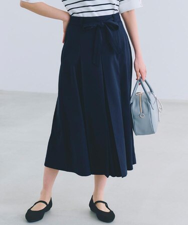 サッシュベルトスカートライクパンツ