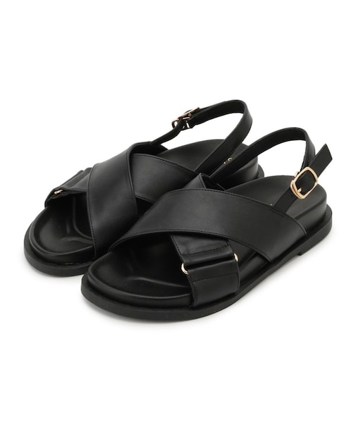 クロスメタルフットベットサンダル