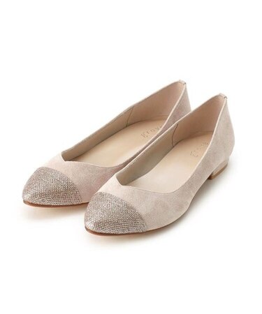 【ふわっと心地よい足入れ】人気デザインが復活!やわここち(R)Vカットフラットパンプス（日本製）