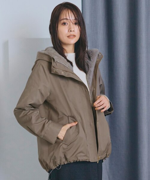 撥水】3WAYフェイクファーライナーマウンテンパーカ｜グローブの通販