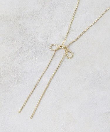 ドットチェーンリボンネックレス