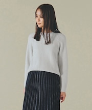 クルーネック畔プルオーバー【洗える】