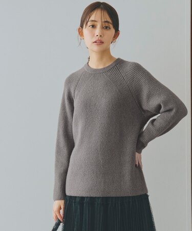 クルーネック畔プルオーバー【洗える】