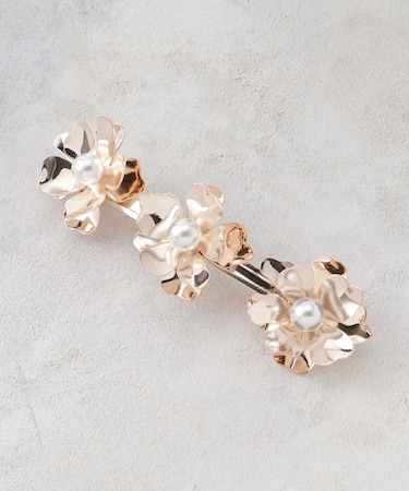 メタルフラワーバレッタ