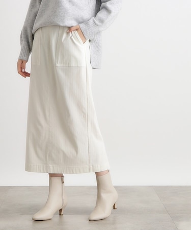 裏起毛ハイパーヘリンボーンタイトスカート