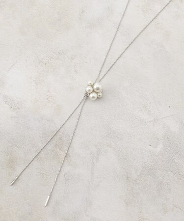 パール調ビジュースライドネックレス【入卒対応可】