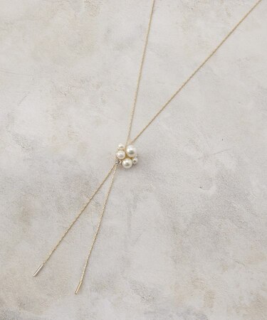 パール調ビジュースライドネックレス【入卒対応可】