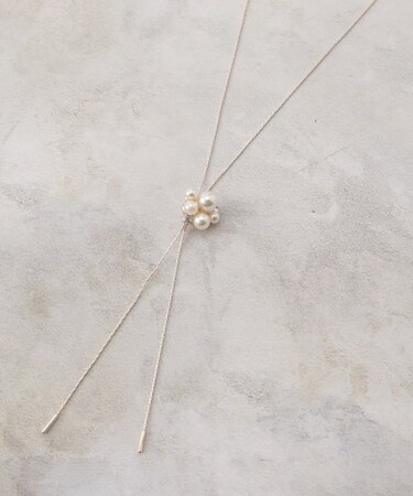 パール調ビジュースライドネックレス【入卒対応可】