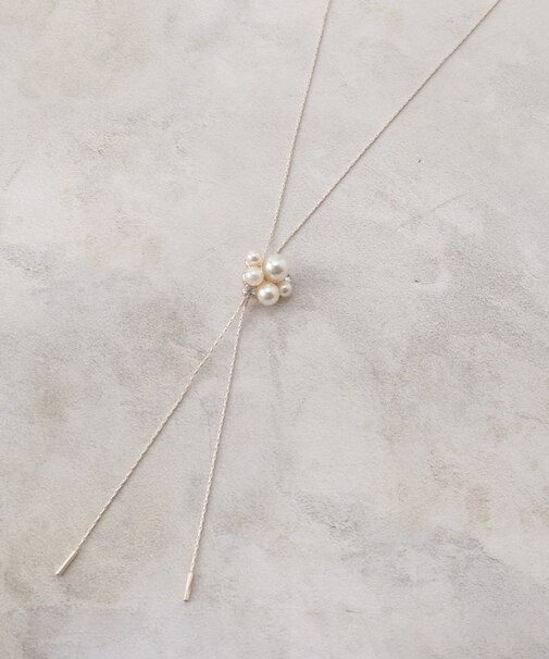 パール調ビジュースライドネックレス【入卒対応可】