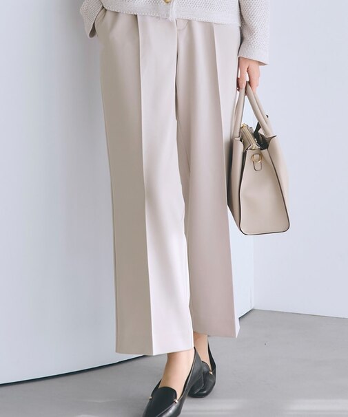 【洗える】しなやかストレッチワイドパンツ