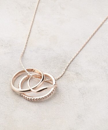 ビジューサークルリングアジャスタブルネック